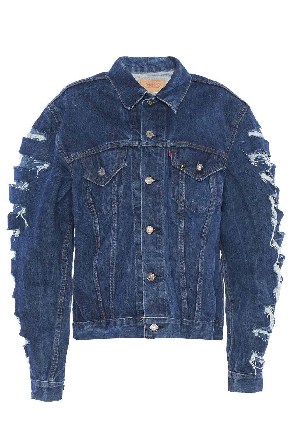 Navy blue Distressed denim jacket R13 Vitkac Canada